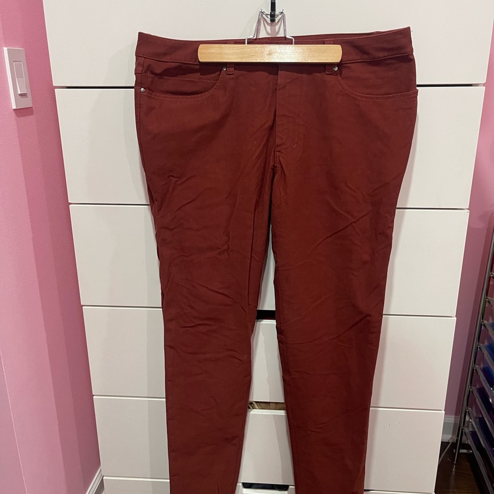 Men’s Lululemon ABC Slim-fit Pant size 36x34 - Brick Red